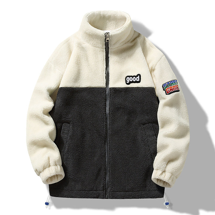 Herren Gemütliche Fleecejacke mit Kapuze Drune