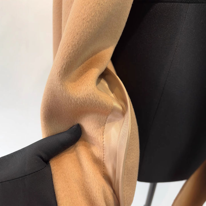 Damen Eleganter Maßgeschneiderter Wickelmantel Drune