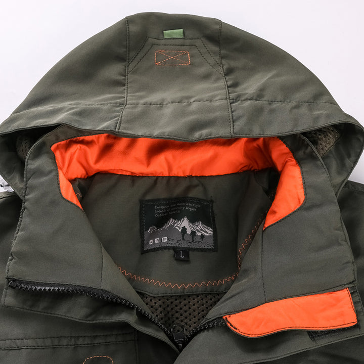 Herren nan wasserfeste und winddichte Outdoorparka mit abnehmbarer Kapuze Drune