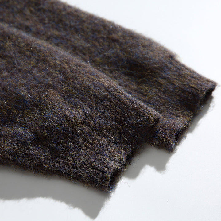 Damen Grobgestrickte Oversize-Cardigan mit Mohair-Optik und Rundhalsausschnitt Drune