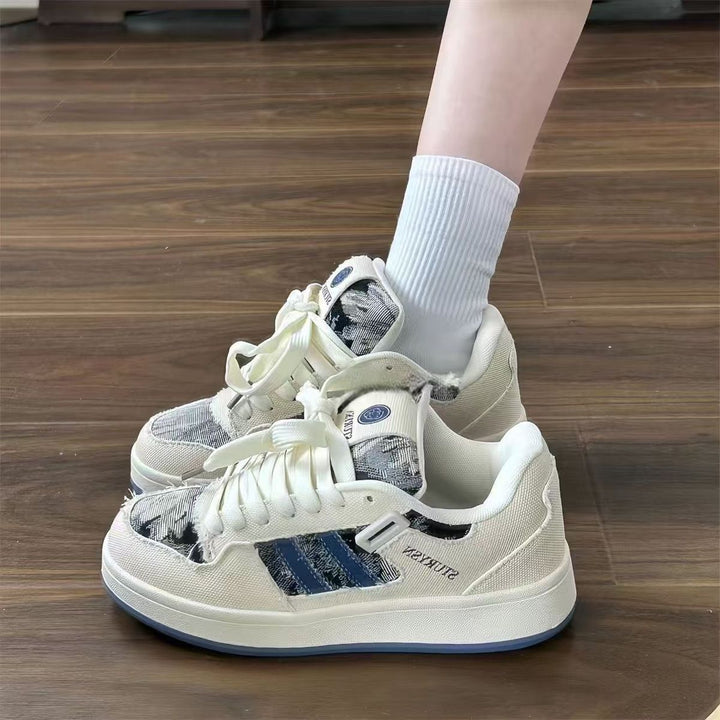 Damen modische Sneakers mit robustem Obermaterial und einzigartigem Design Drune