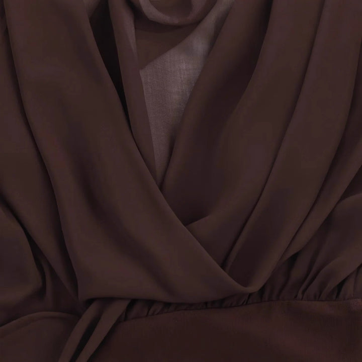 Damen nan tailliertes Minikleid mit Schleifenkrawatte, plissiertem Oberteil und langen Manschettenärmeln Drune