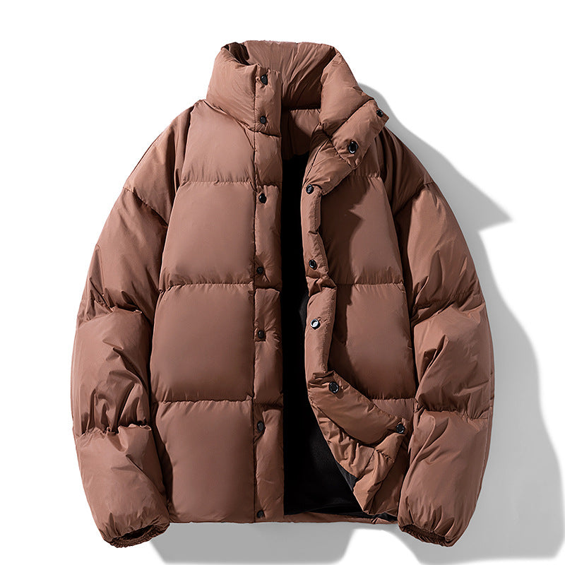 Herren Wattierte Winter-Steppjacke mit hohem Stehkragen Drune