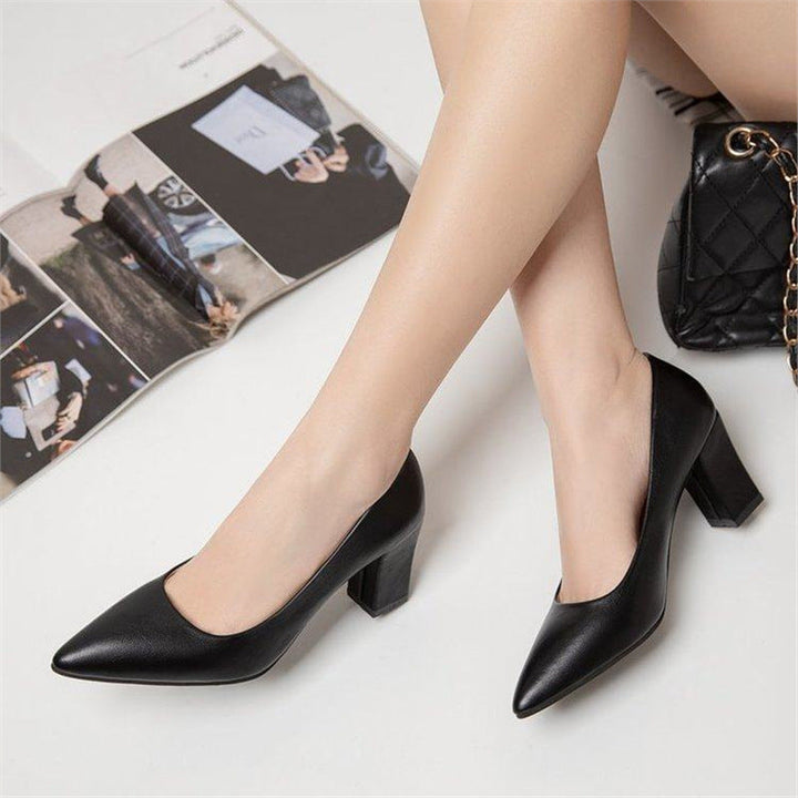 Damen klassische Blockabsatz Pumps Drune
