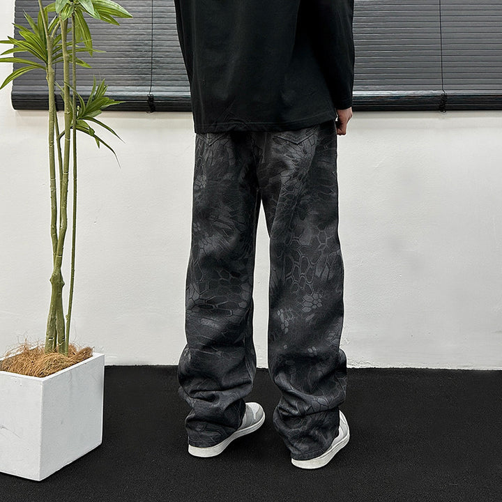 Herren Cargo-Hose mit Schlangenmuster Drune