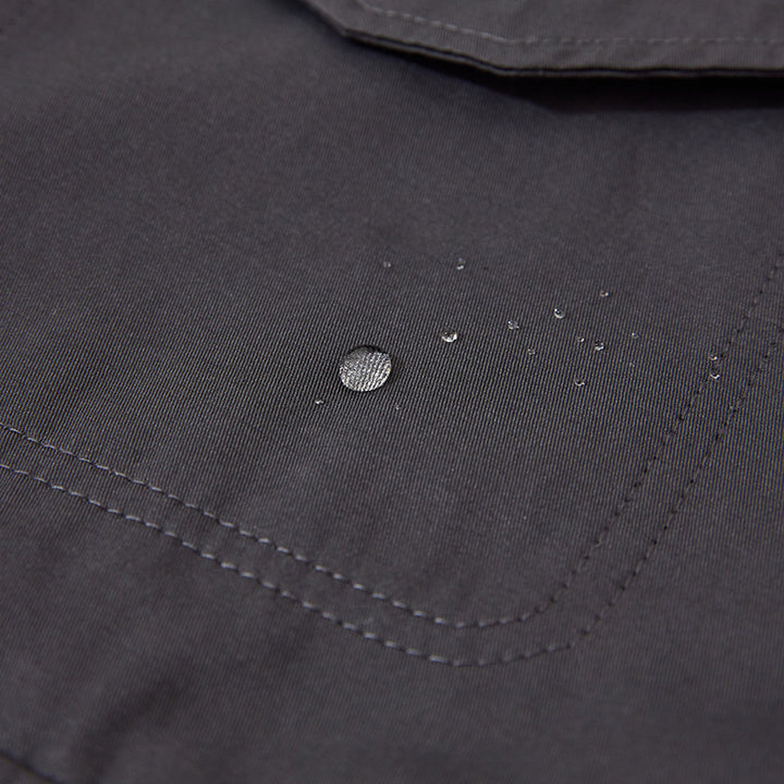 Unisex Boxy-Überjacke mit doppelreihiger Knopfleiste, großen Utility-Pattentaschen und kurzem Boxy-Schnitt Drune