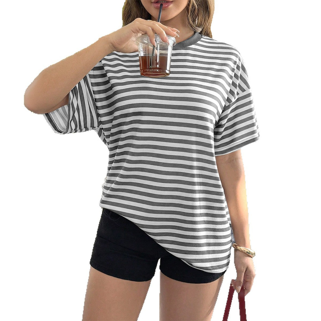 Damen Oversized Streifen-T-Shirt Drune