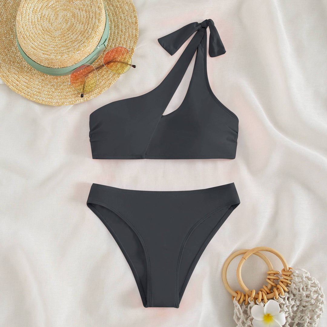 Damen asymmetrischer Bikini mit modischen Cut-Outs Drune