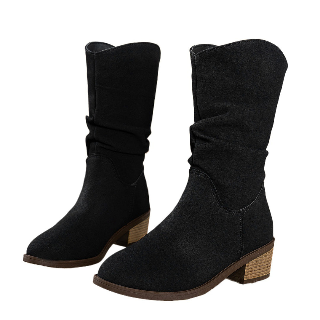 Damen modische Stiefel mit bequemer, weicher Sohle und lässigem Design Drune