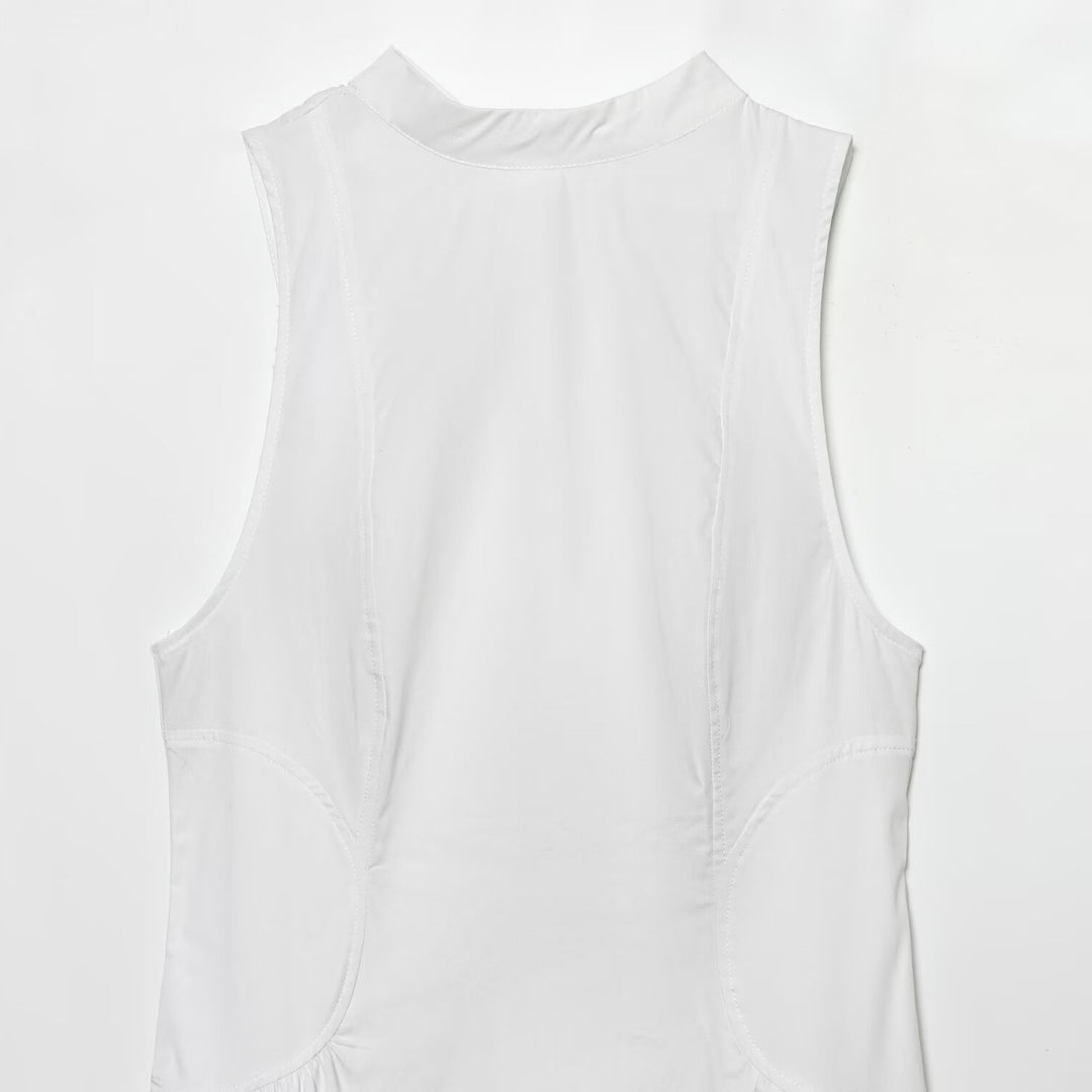 Damen Maxikleid mit elegantem Rundhalsdesign und fließendem Schnitt Drune