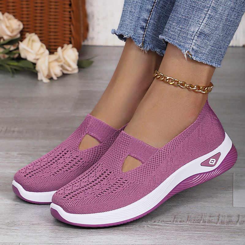 Damen Atmungsaktive Freizeit-Slipper mit elastischem Einschlupf und flexibler Sohle Drune