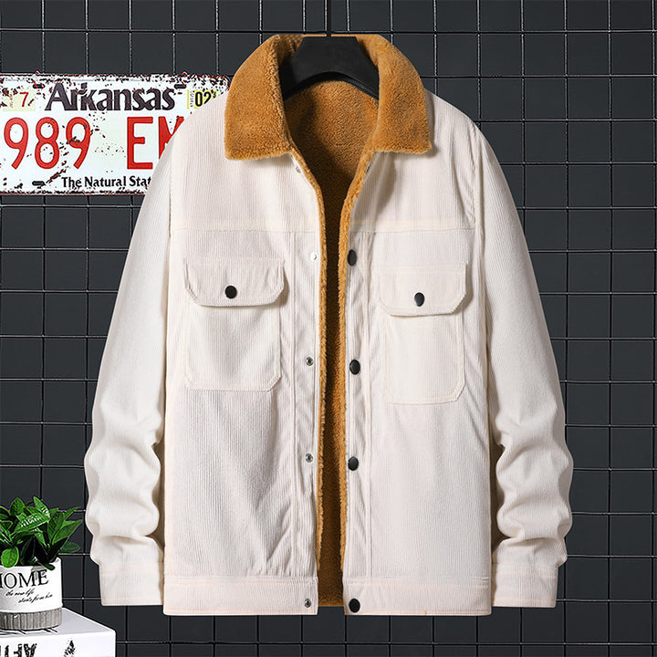Herren Cordjacke mit weichem Fleecefutter Drune