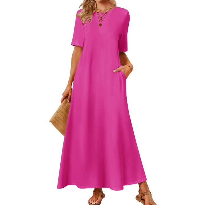 Damen Maxikleid mit lässigem Schnitt und praktischen Taschen Drune
