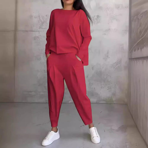 Damen lässiger Zweiteiliger Sweatanzug Drune