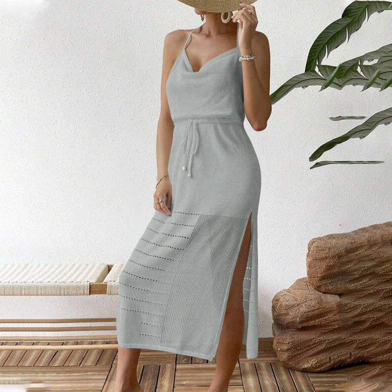 Damen luftiges Strandkleid mit verstellbarem Träger Drune