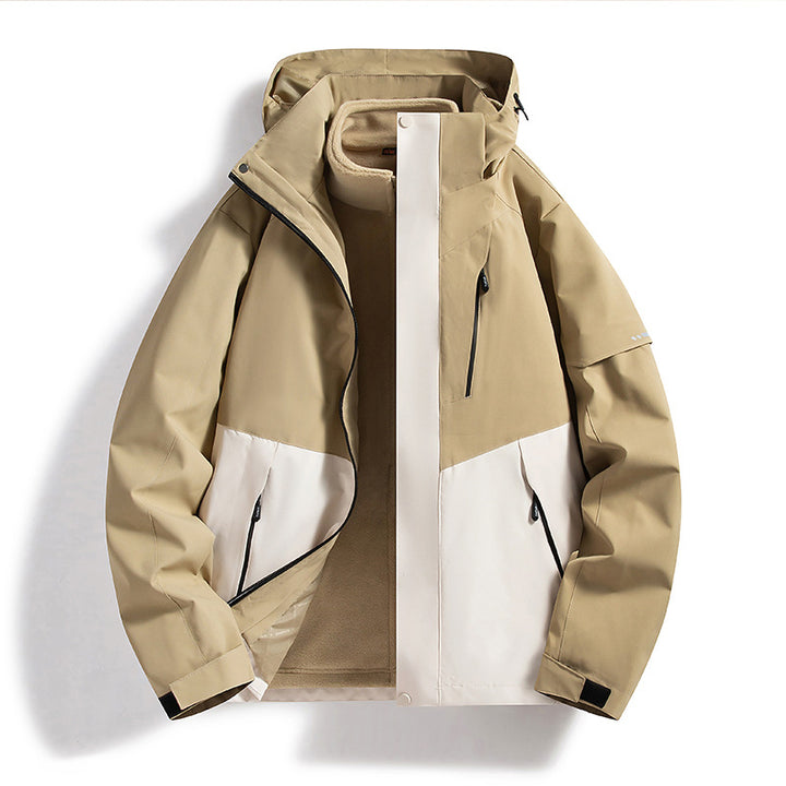 Damen Wasserdichte Outdoor-Jacke mit verstellbarer Kapuze Drune
