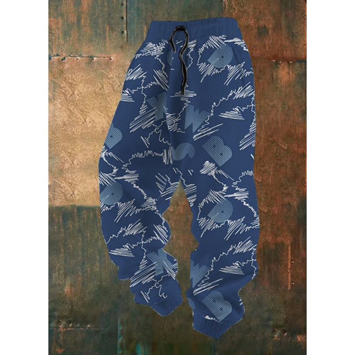 Damen Bequeme Freizeithose mit kreativem Druck Drune