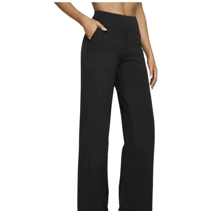 Damen Weit geschnittene Komfort-Hose mit elastischem Bund und praktischen Taschen Drune