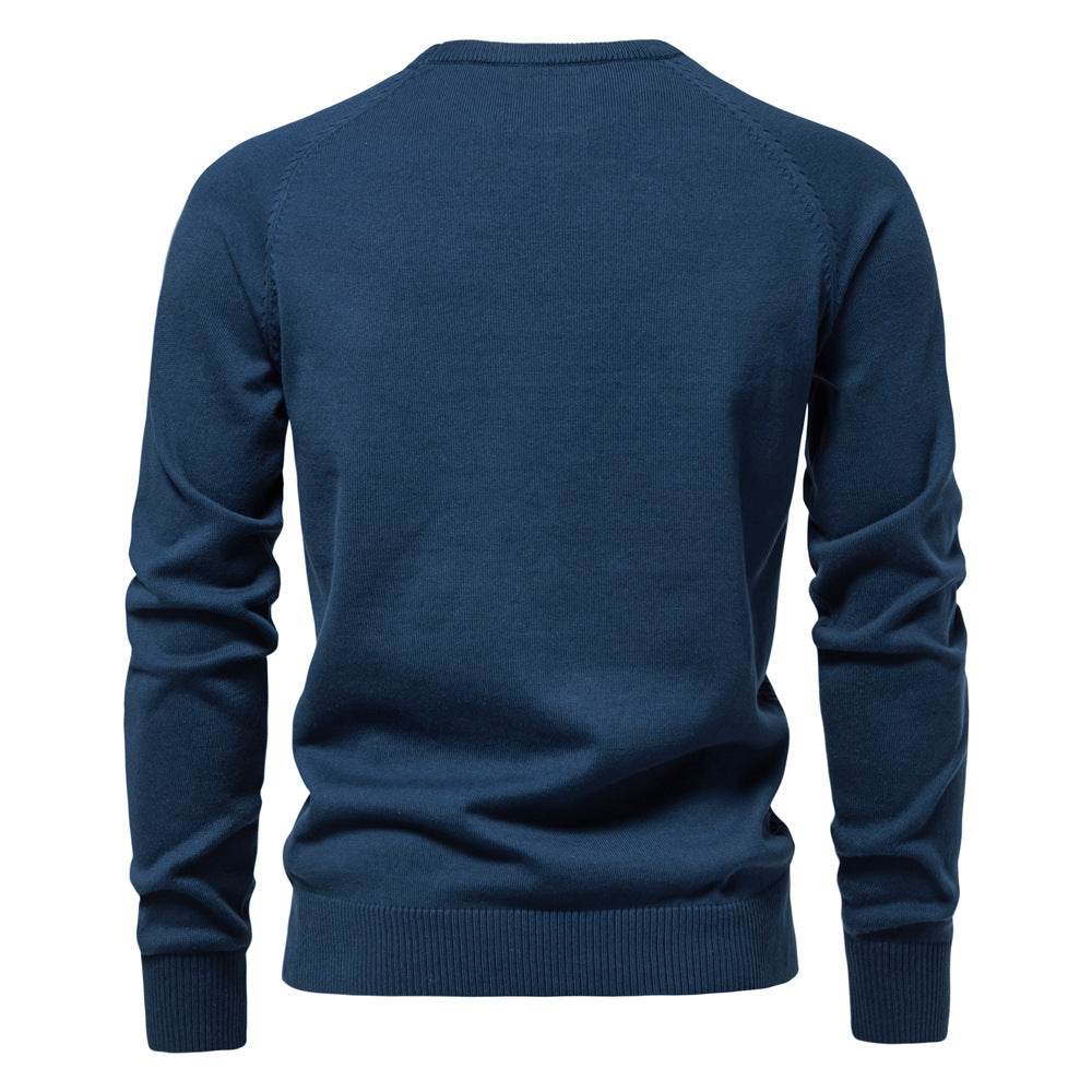 Herren Strickpullover mit modernem Strukturmuster und Rundhalsausschnitt Drune