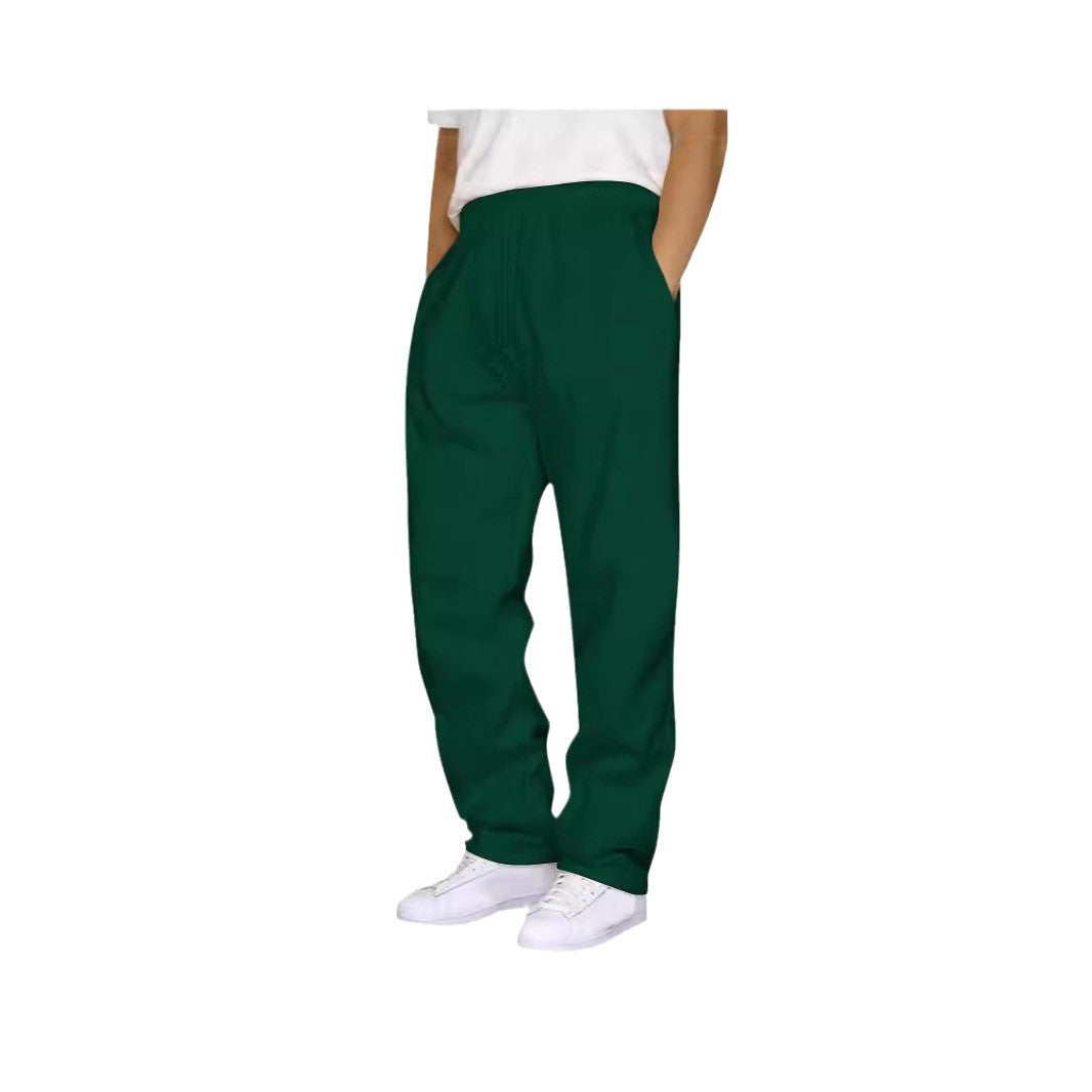 Damen nan ungekürzte Relax-Freizeithose mit hohem Komfortbund, innenliegendem Kordelzug und seitlichen Eingrifftaschen Drune