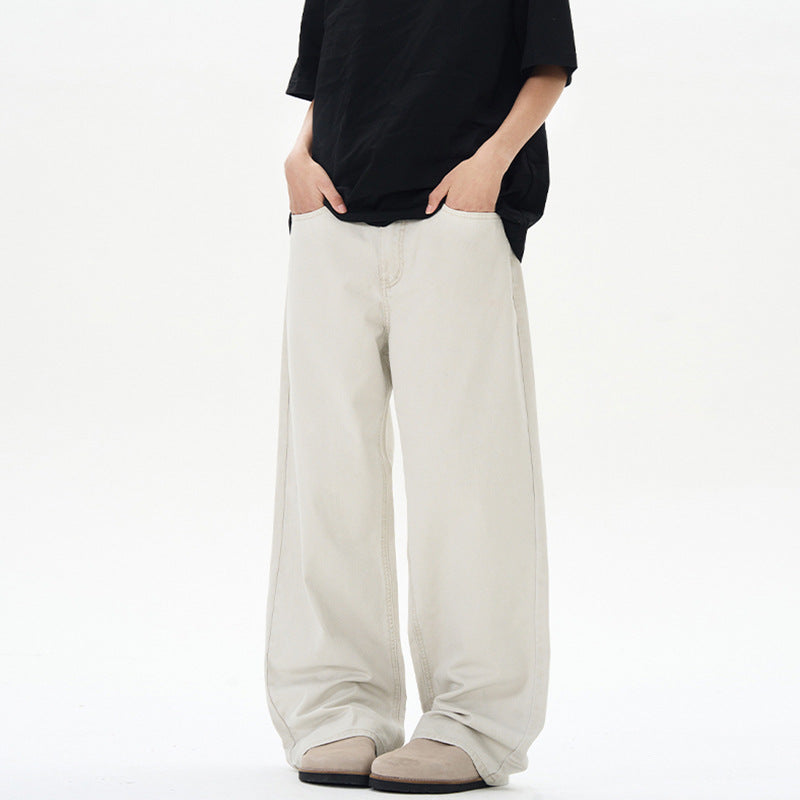 Damen Hochgeschnittene Baumwoll-Jeans mit extra weitem Bein Drune