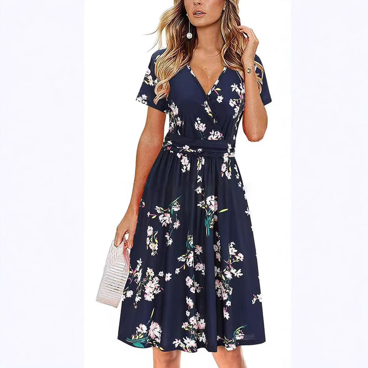 Damen Sommerkleid mit floralen Mustern Drune