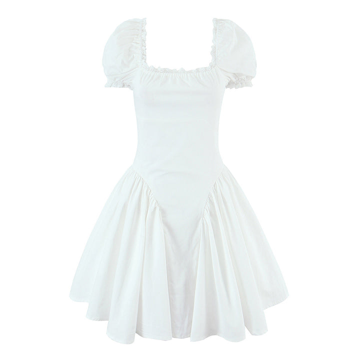 Damen verspieltes kurze Puffärmelkleid Drune