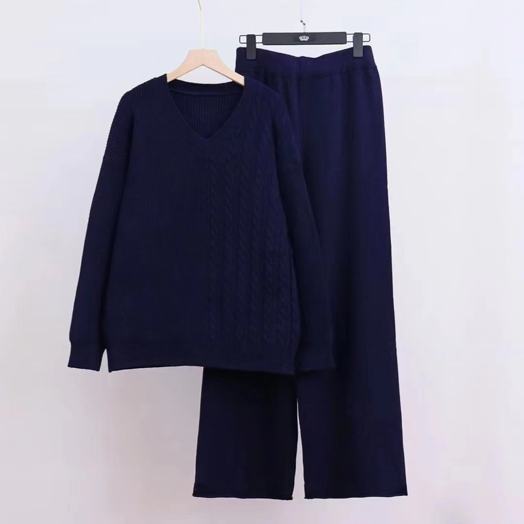Damen Strickensemble mit feinem Zopfmuster und modernem Schnitt Drune