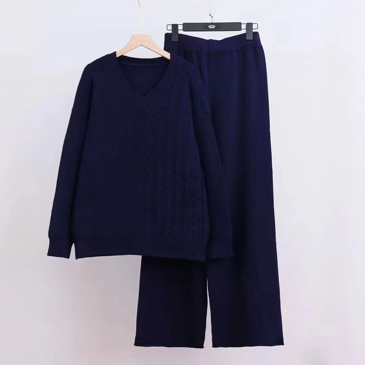 Damen Strickensemble mit feinem Zopfmuster und modernem Schnitt Drune