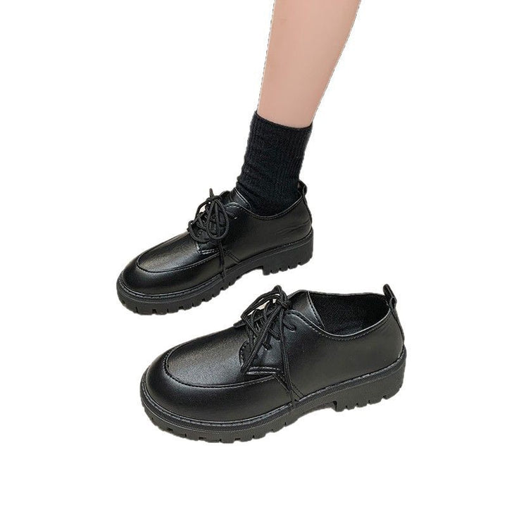 Damen nan stylische Derby-Schnürschuhe mit robuster Profilsohle, gepolstertem Komfortfußbett und dezentem Plateau Drune