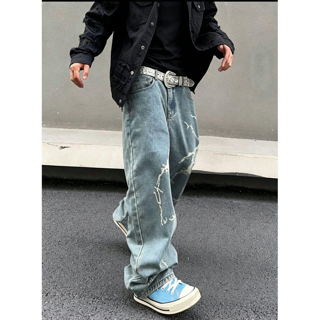 Damen Stylish Baggy Jeans Drune