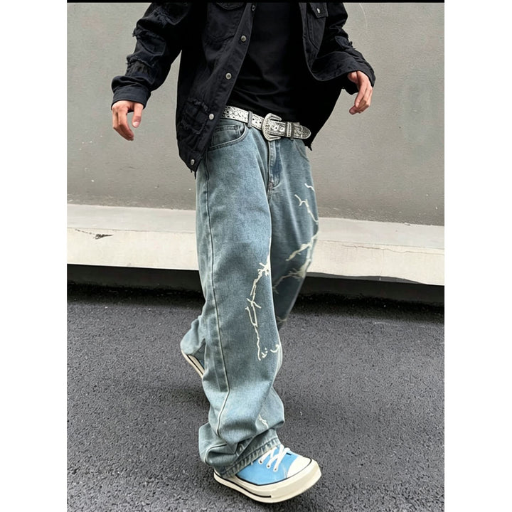 Damen Stylish Baggy Jeans Drune