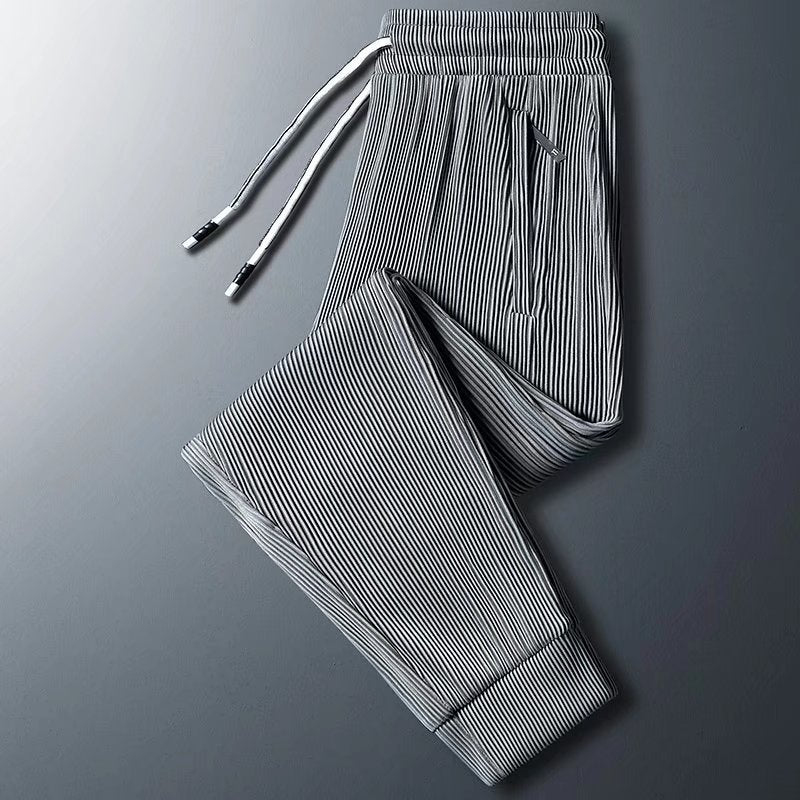 Herren Sportliche Zip-Hose mit Streifen Drune