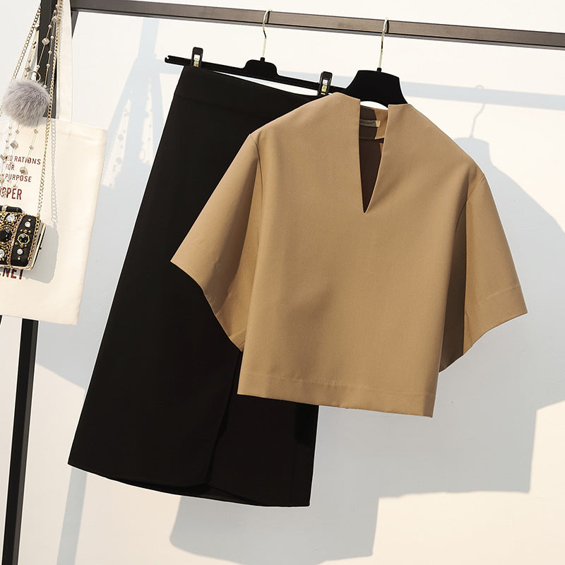 Damen Elegante Bluse mit V-Ausschnitt und weitem Schnitt Drune