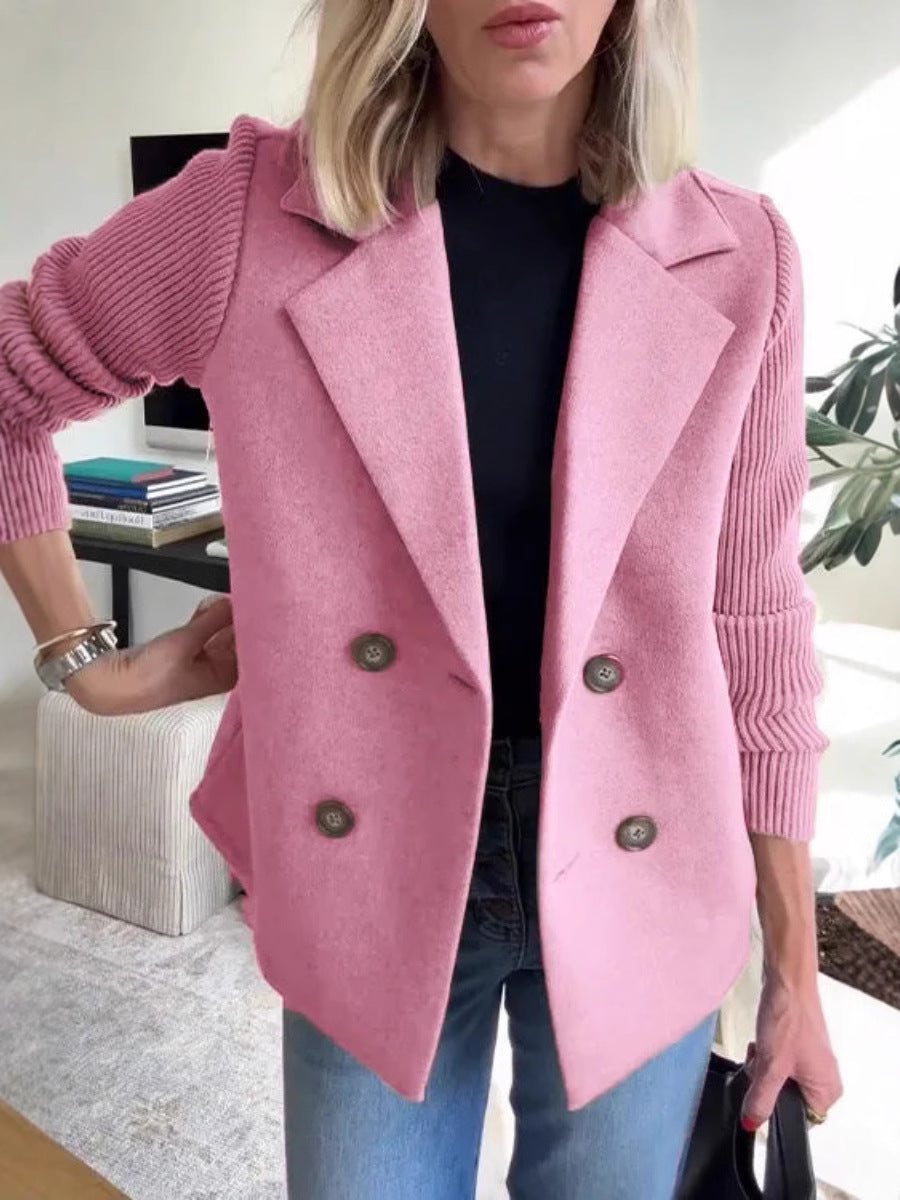 Damen Modischer Oversized-Blazer mit Doppelreihe Drune