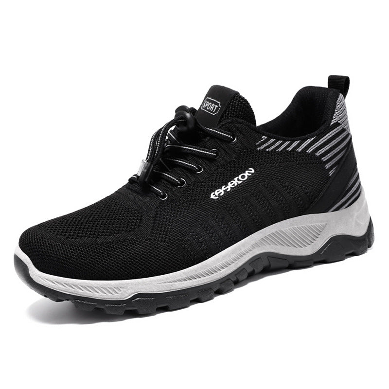Herren nan multifunktionaler Strick-Sportschuh mit Schnellzug-Schnürung, stoßdämpfender EVA-Zwischensohle und griffiger Trailaußensohle Drune