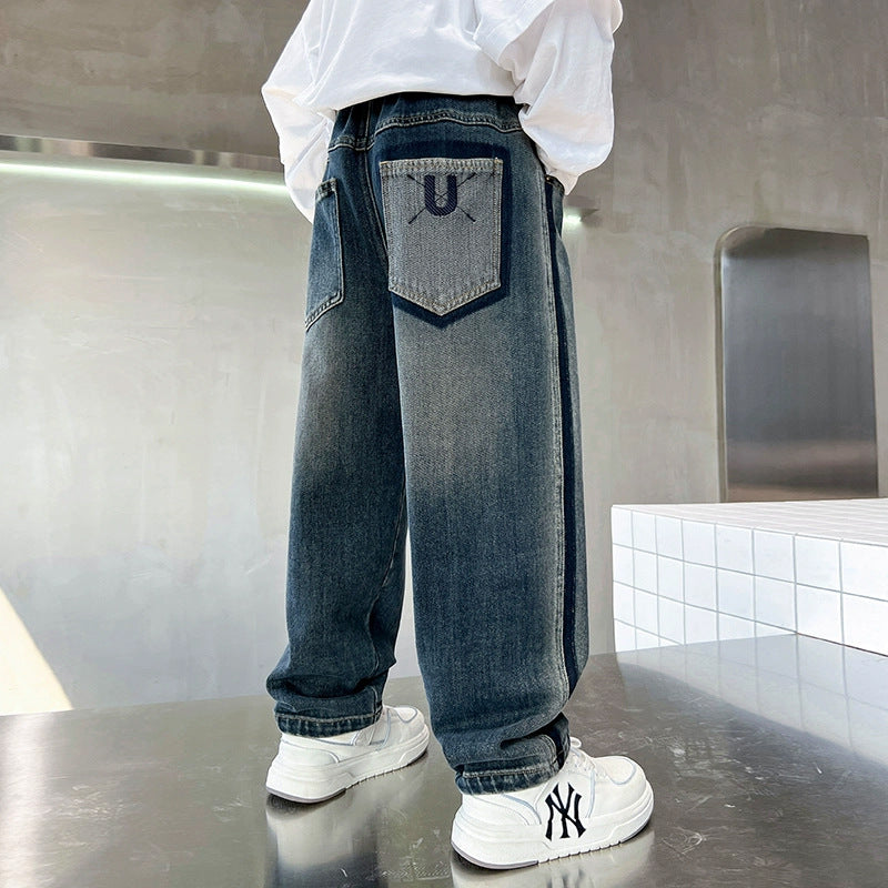 Unisex oversized Baggy-Jeans mit einzigartigem Taschen-Design Drune