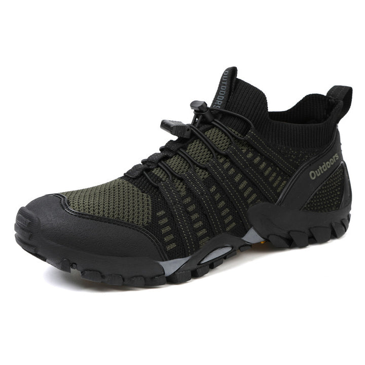 Unisex nan knöchelhoher Funktions-Sneaker mit Schutzkappe, Schnellzugverschluss und profilierter Gummisohle Drune