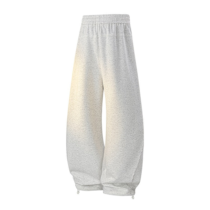 Herren Oversize-Baggy-Jogginghose mit Tunnelzug, seitlicher Druckknopfleiste & verstellbaren Beinabschlüssen Drune