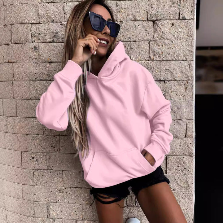 Damen Kapuzenpullover mit weichem Fleece-Innenfutter und lässigem Schnitt Drune