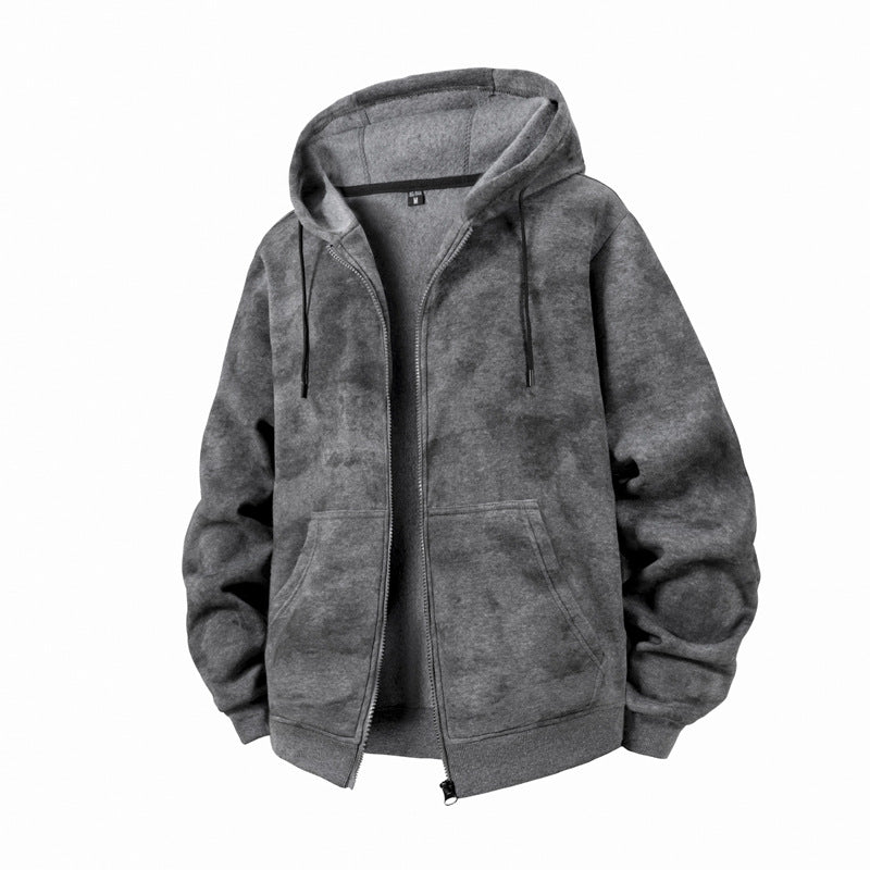 Herren bequemer Hoodie mit Reißverschluss und Kapuze Drune