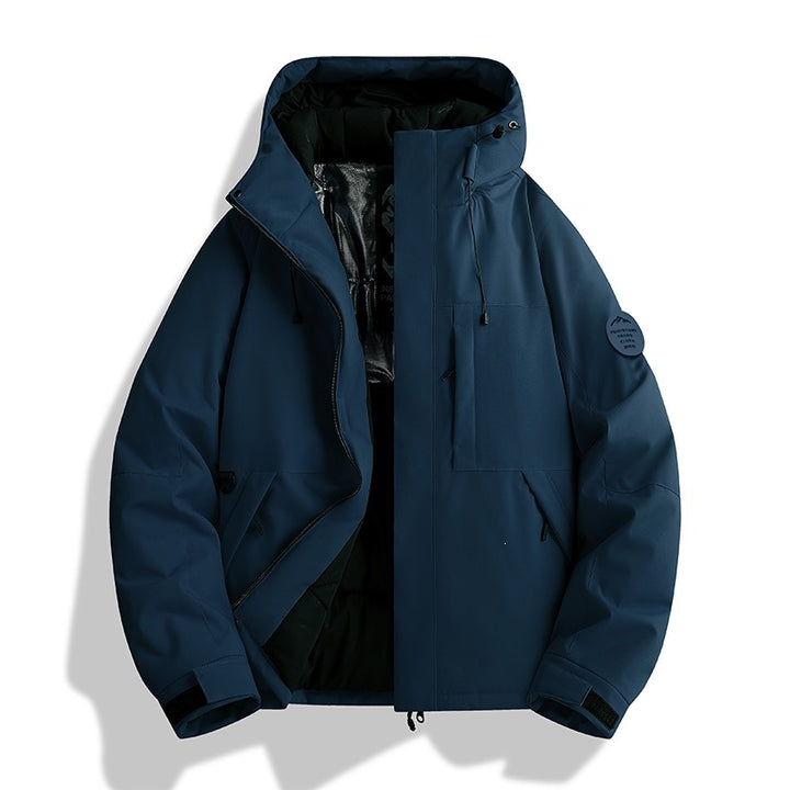 Damen Wattierte Winterjacke mit Kapuze, wasserabweisend und winddicht Drune