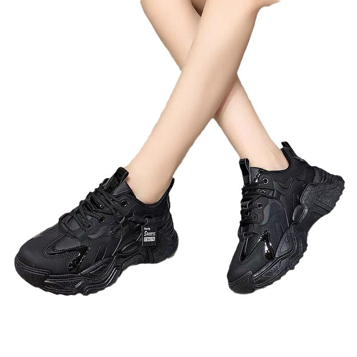 Damen nan klobige Sportsneaker mit extrahoher Profilsohle und atmungsaktivem Netzfutter Drune