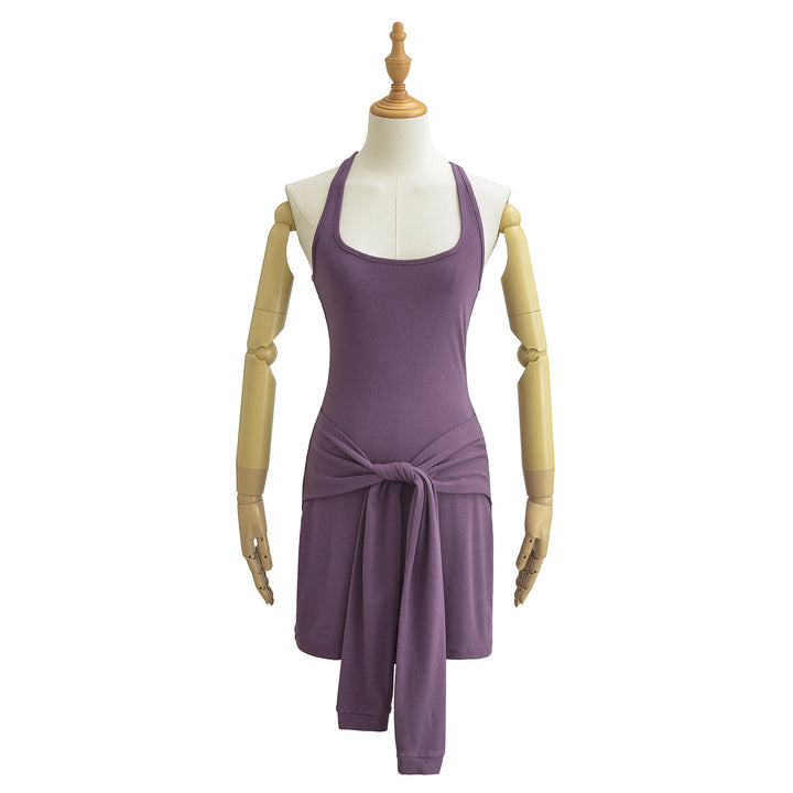 Damen lässiges Sommerkleid mit Knotendetail Drune
