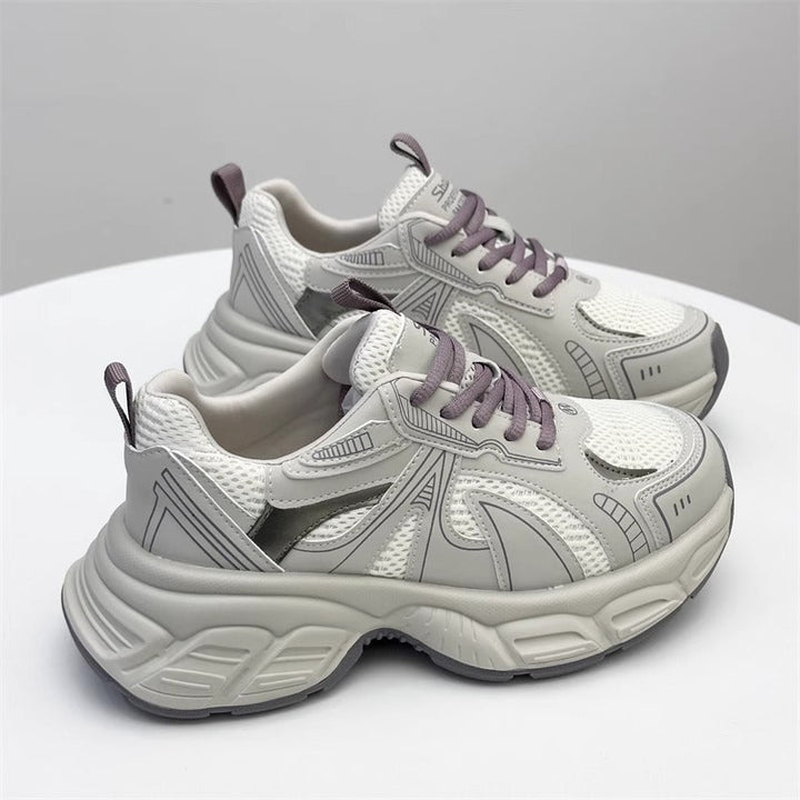 Damen Sportliche Sneakers mit atmungsaktiver Mesh-Oberfläche und gepolsterter Sohle Drune