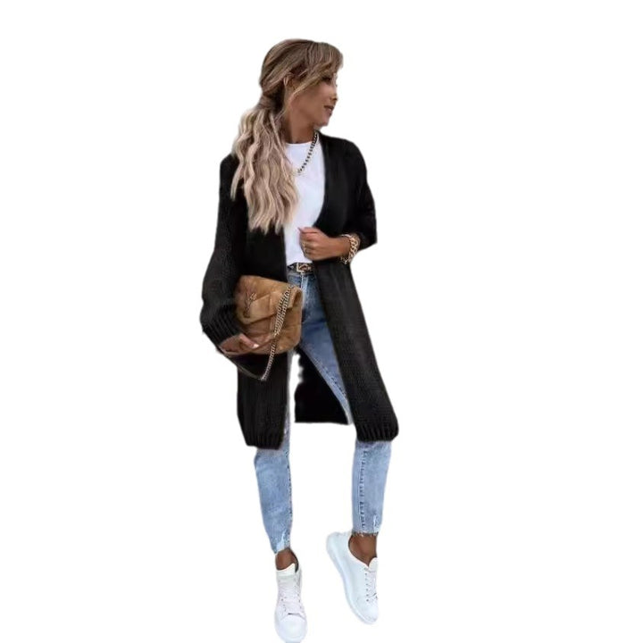 Damen Grobstrick-Cardigan mit übergroßen Ärmeln und modischem Design Drune