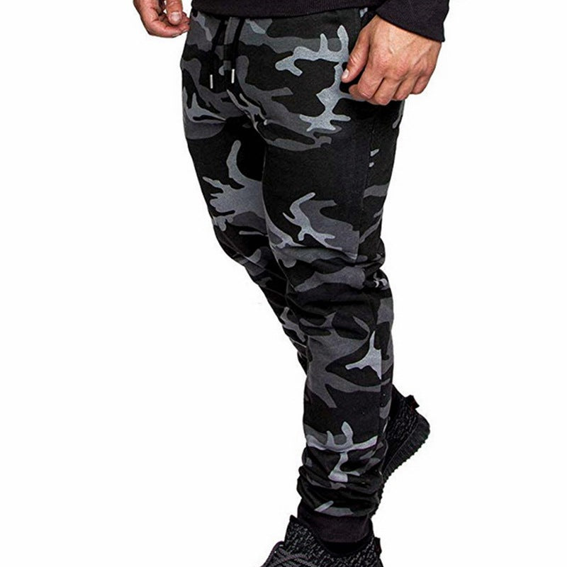 Herren Tapered Sweatpants aus Baumwollmix mit elastischem Bund, Tunnelzug und gerippten Bündchen Drune