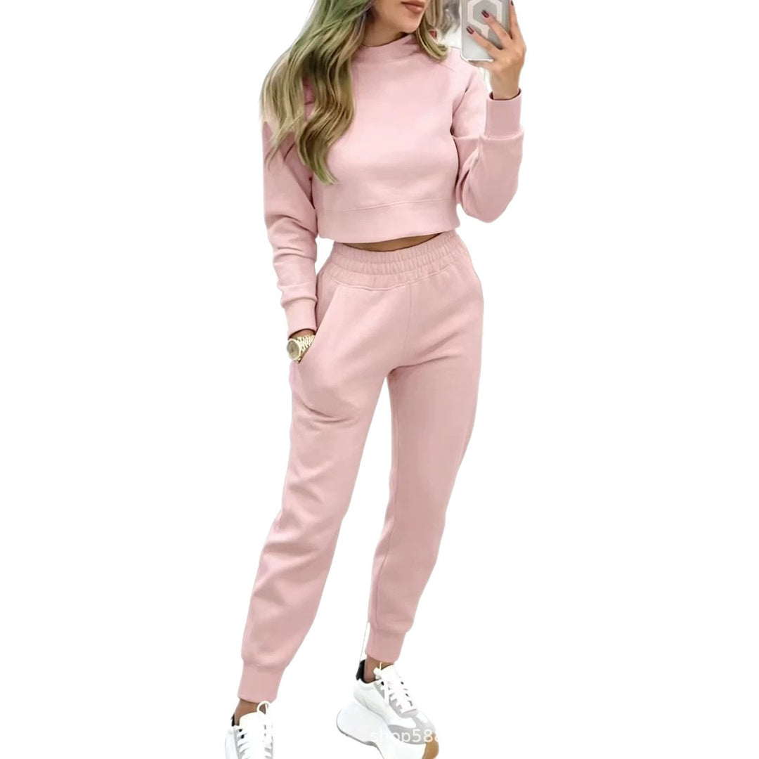 Damen Modischer Sweater und Jogginghose Set Drune