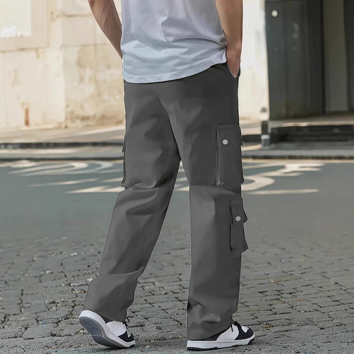 Herren Locker geschnittene Cargo-Jogginghose mit Tunnelzug & Mehrfachtaschen Drune
