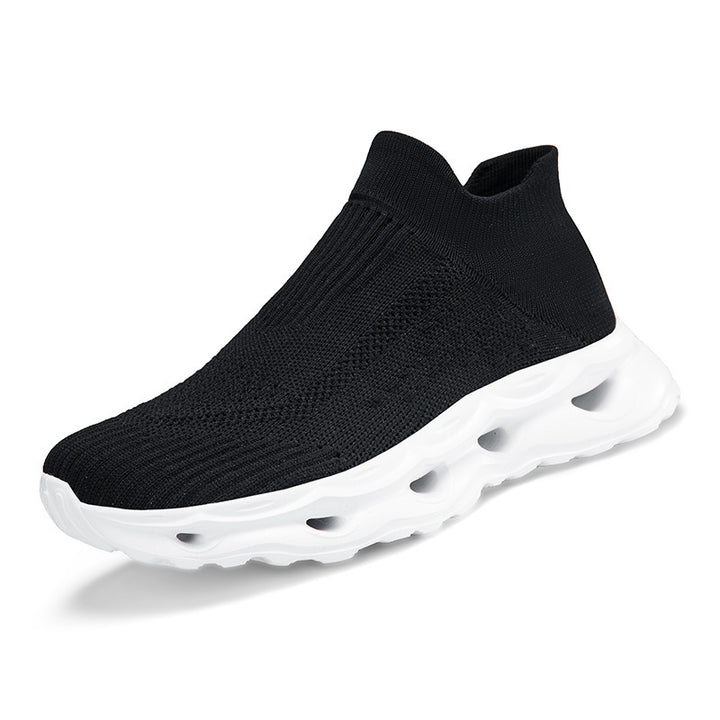 Unisex nan sockenartiger Strickslipper mit gelochter Hohlkammer-Dämpfung Drune